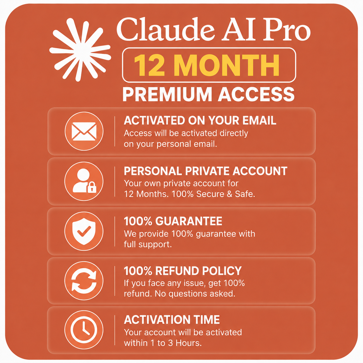 Claude Pro — 12 Months | Activated on Personal Email